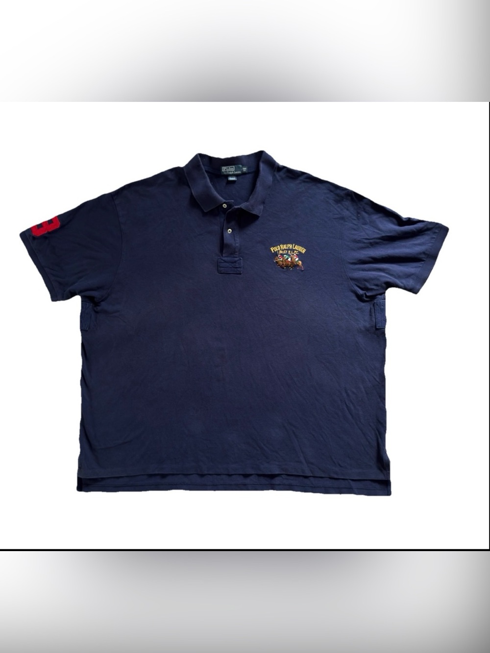 Polo Ralph Lauren Men's 5XB Big & Tall Navy Polo Shirt No. 67 RLPC Embroidered